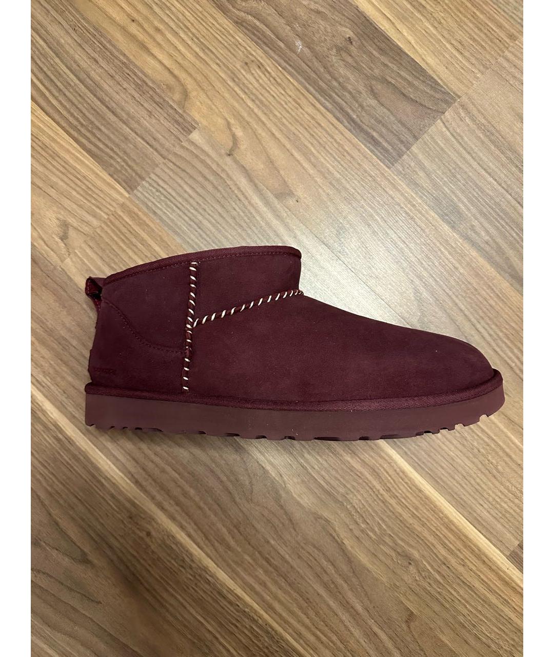 UGG AUSTRALIA Бордовые замшевые низкие ботинки, фото 2