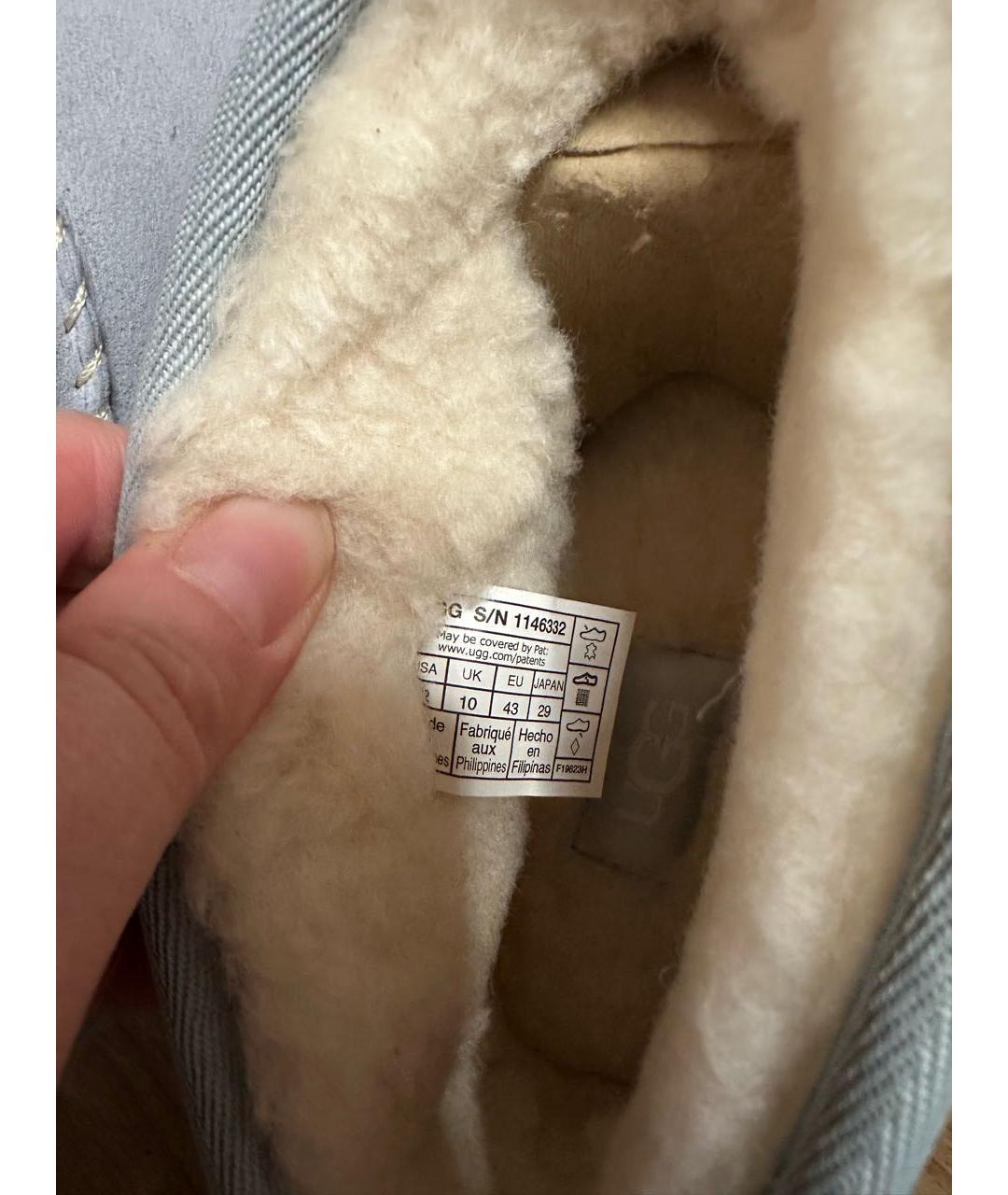 UGG AUSTRALIA Голубые замшевые низкие ботинки, фото 6