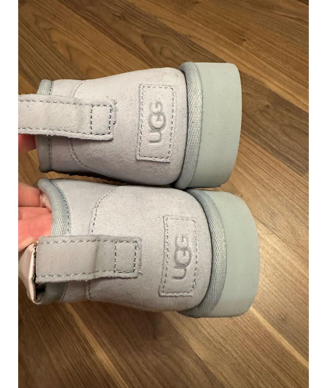 UGG AUSTRALIA Голубые замшевые низкие ботинки, фото 4