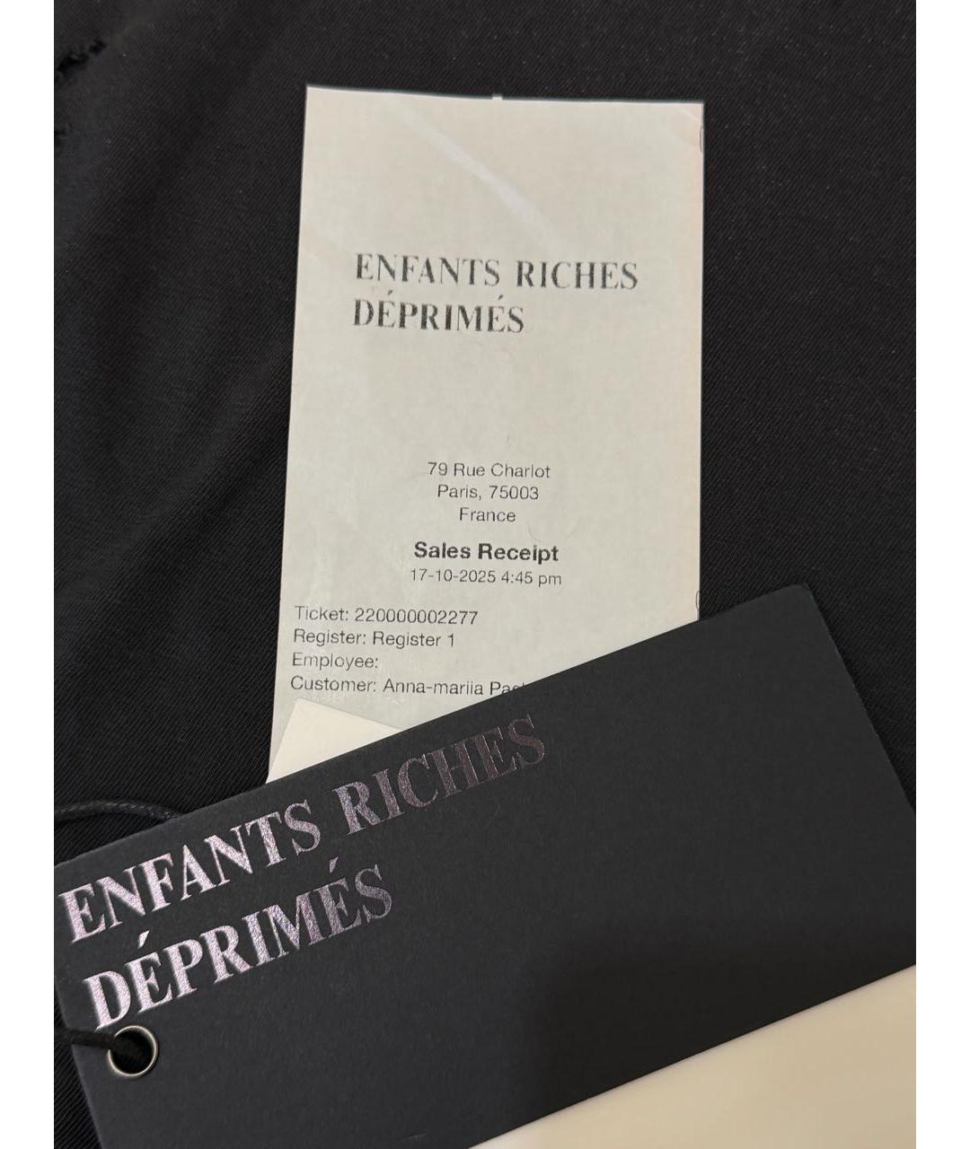 Enfants Riches Déprimés Черная хлопковая майка, фото 4