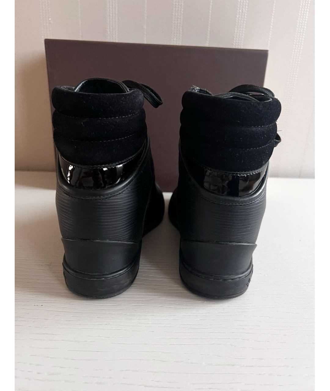 LOUIS VUITTON Черные кожаные ботильоны, фото 4