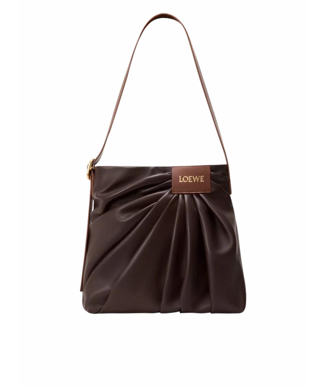 LOEWE Коричневая кожаная сумка тоут, фото 1