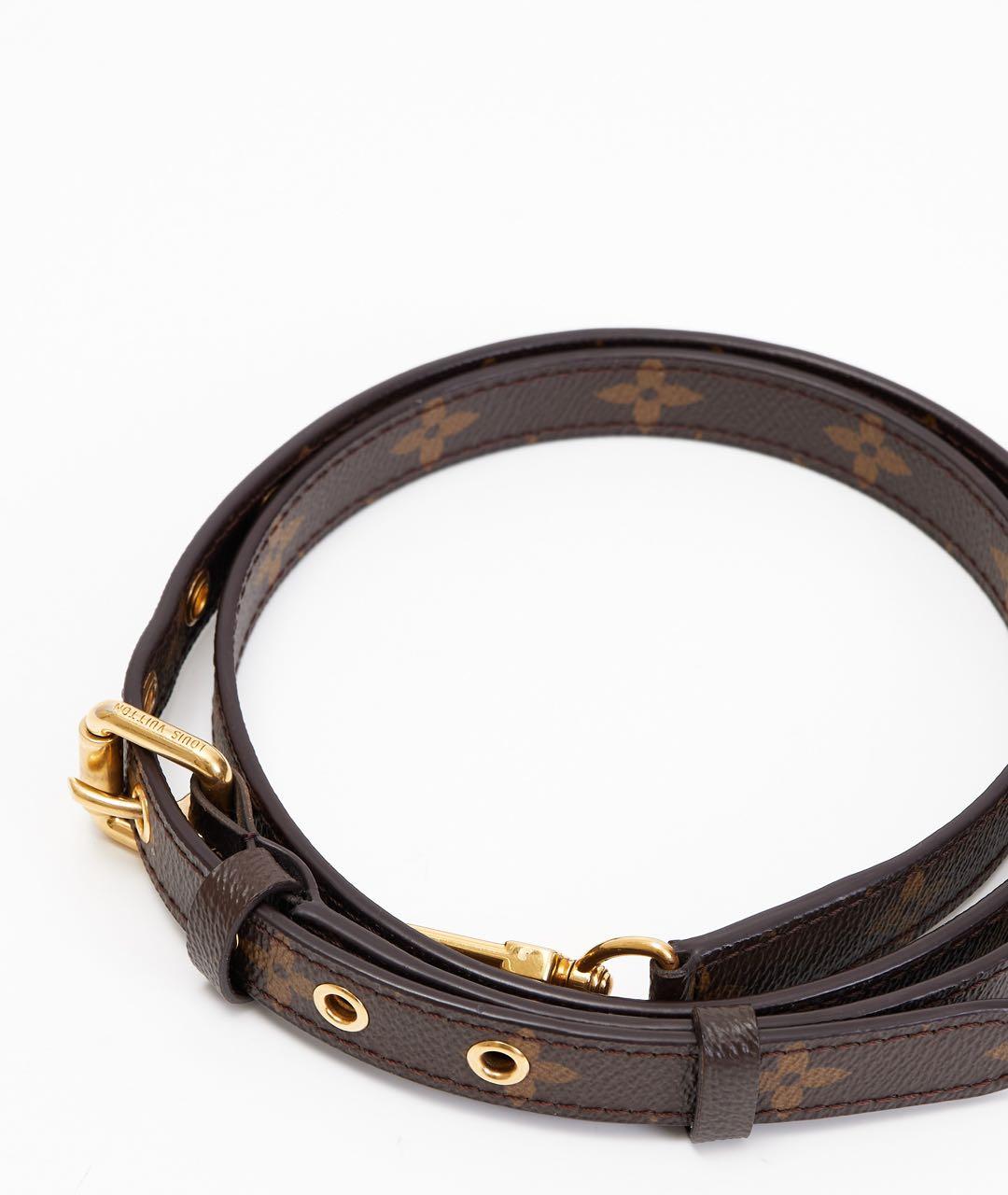 LOUIS VUITTON Коричневая кожаная сумка через плечо, фото 6