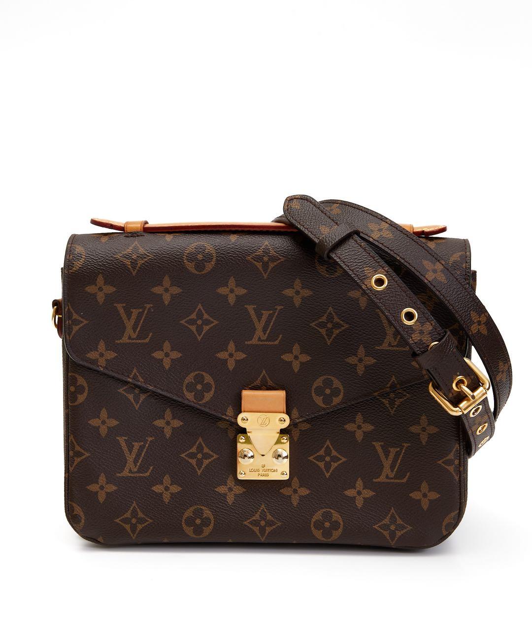 LOUIS VUITTON Коричневая кожаная сумка через плечо, фото 2