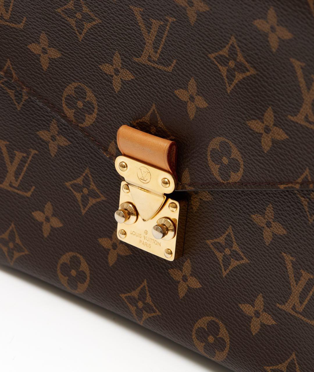 LOUIS VUITTON Коричневая кожаная сумка через плечо, фото 5