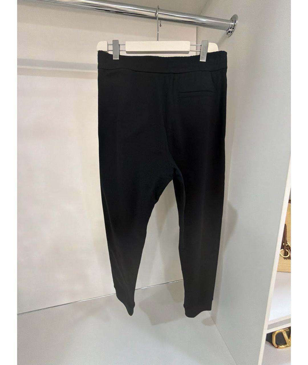 VERSACE Черные хлопковые повседневные брюки, фото 2