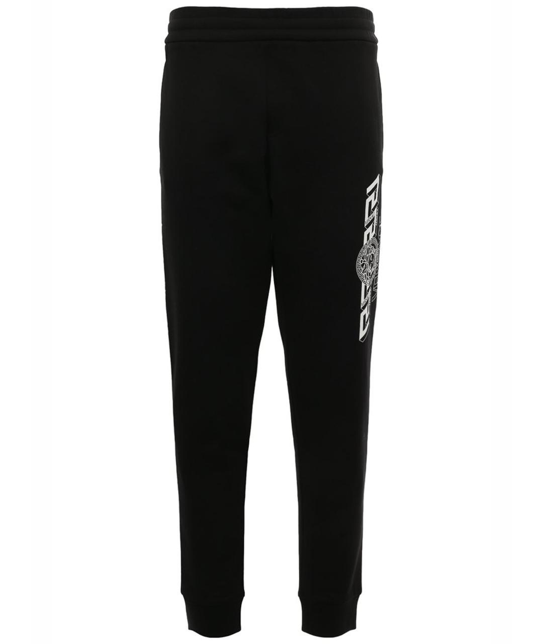 VERSACE Черные хлопковые повседневные брюки, фото 1