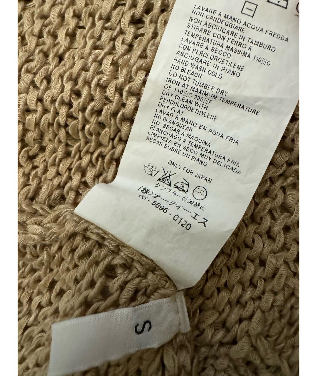 WEEKEND MAX MARA Бежевый льняной джемпер / свитер, фото 5