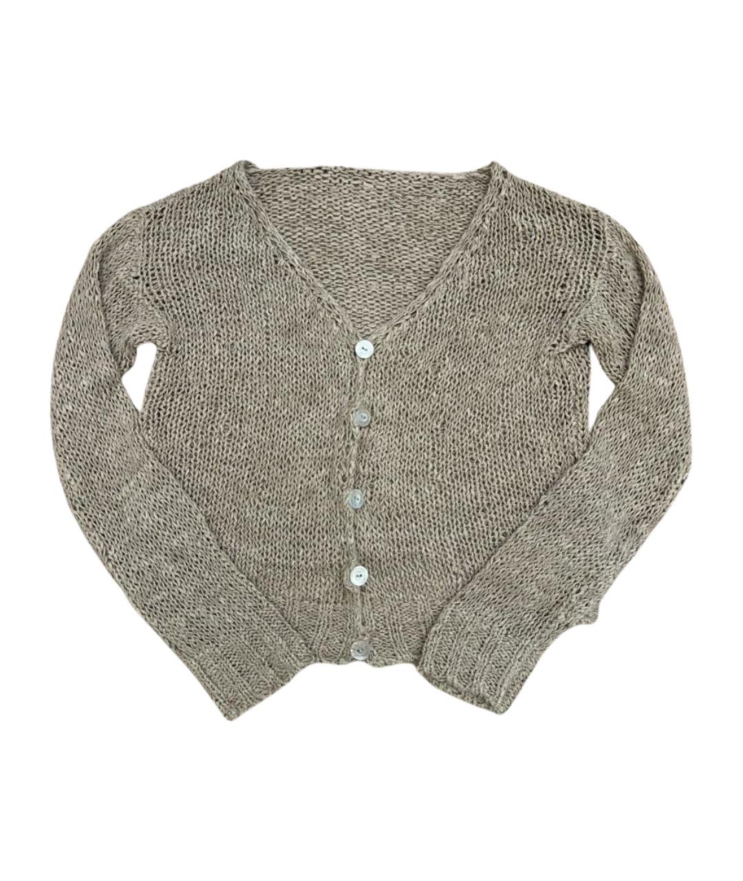 WEEKEND MAX MARA Бежевый льняной джемпер / свитер, фото 1