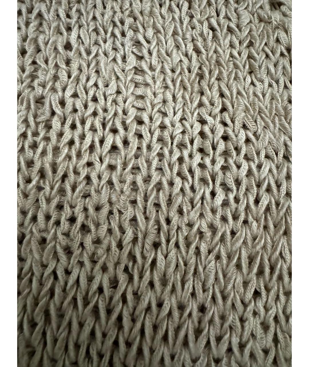 WEEKEND MAX MARA Бежевый льняной джемпер / свитер, фото 4