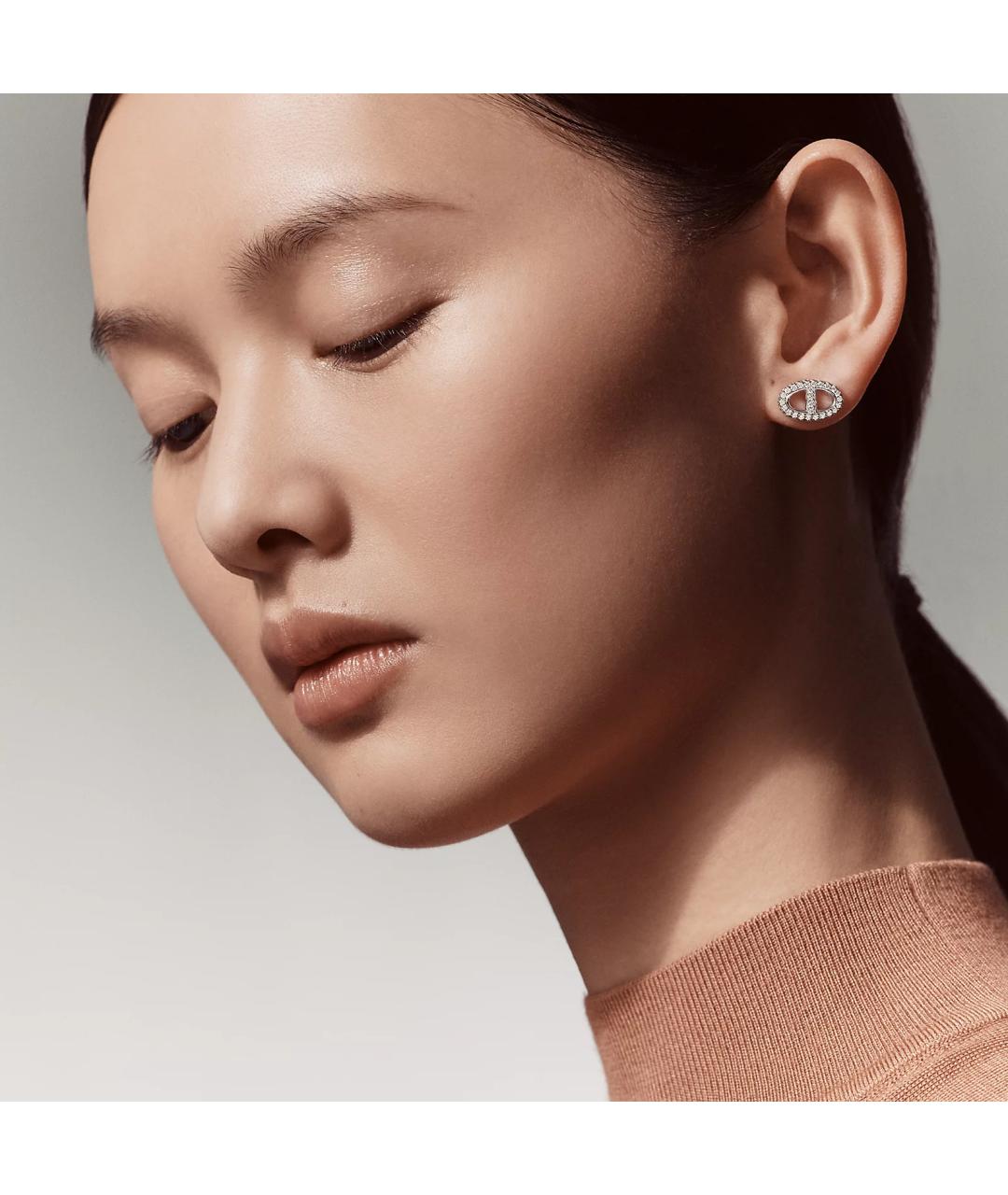 HERMES Серебряные серьги из белого золота, фото 2