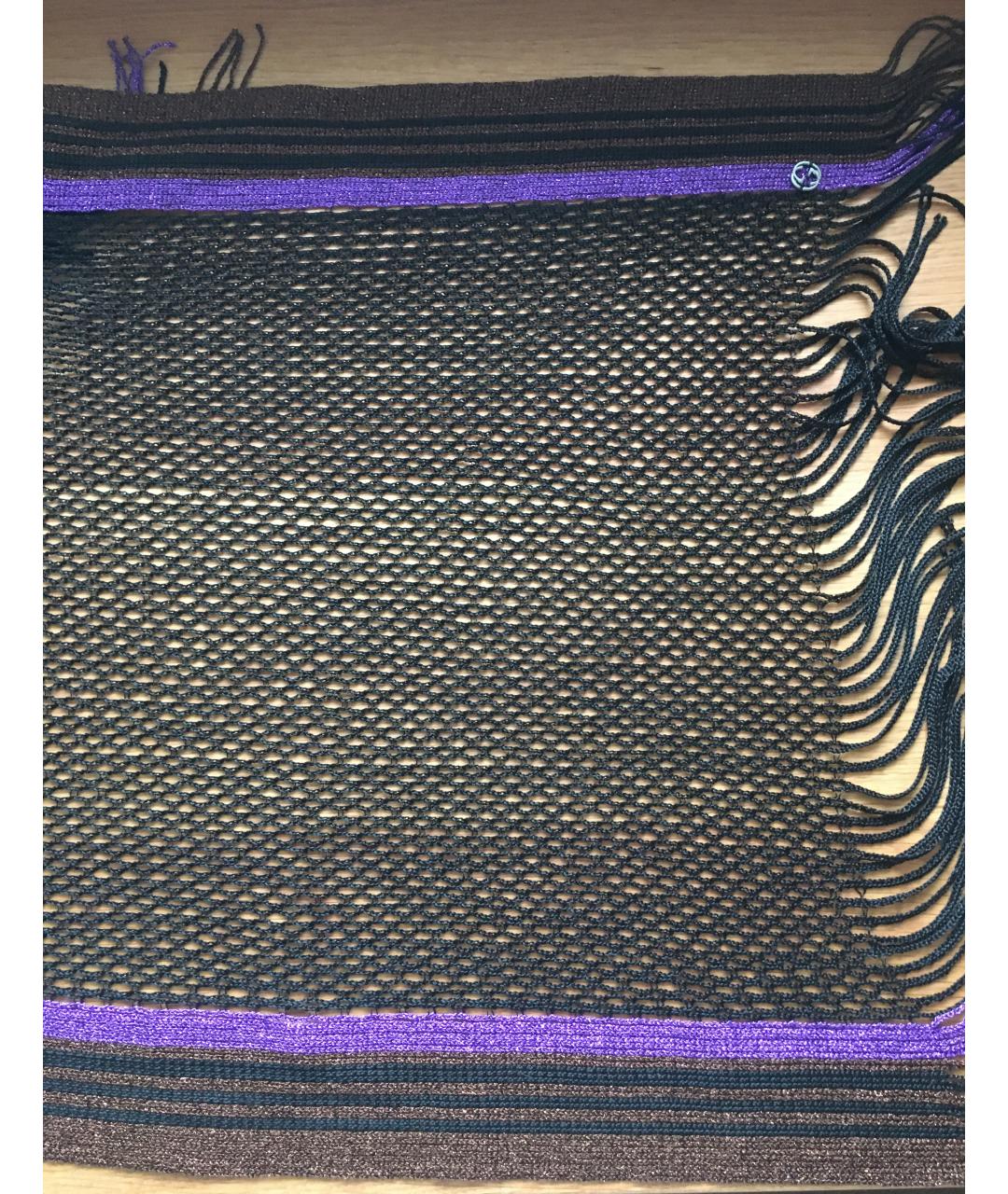 GUCCI Черный шарф, фото 2