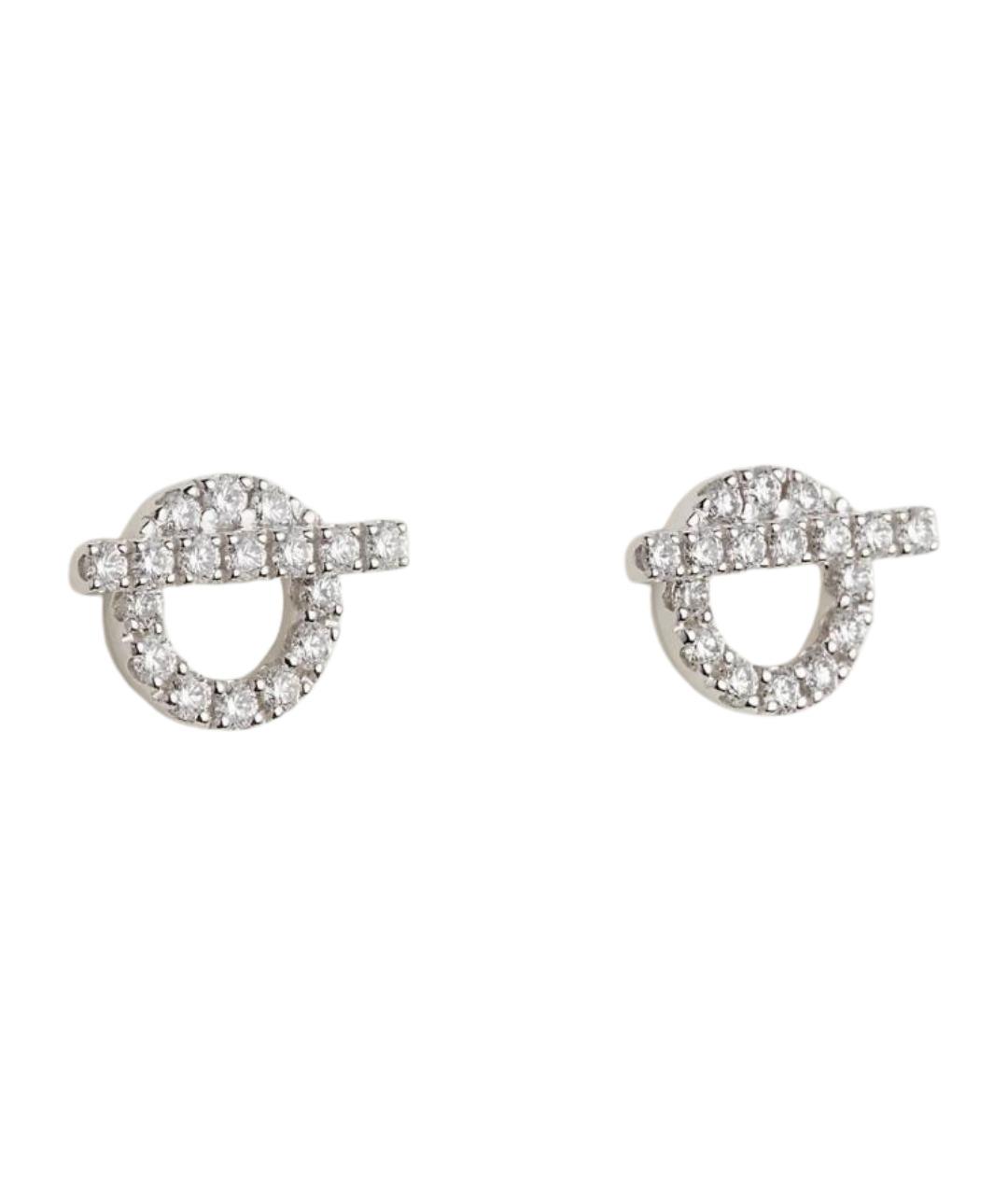 HERMES Золотые серьги из белого золота, фото 1