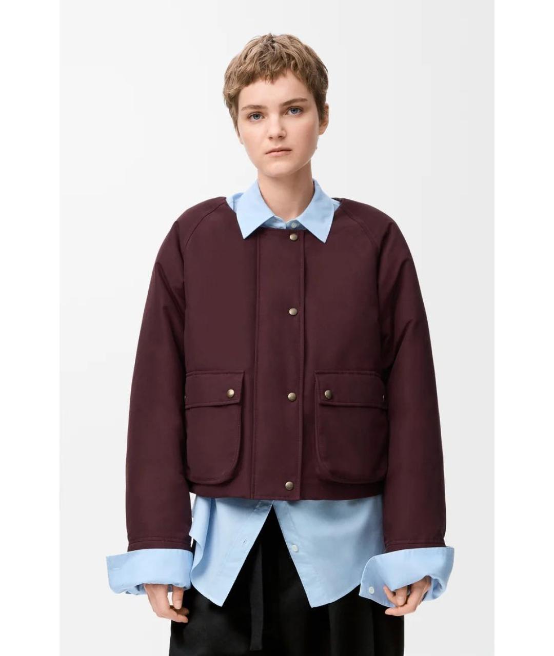 LOEWE Бордовая шерстяная куртка, фото 4