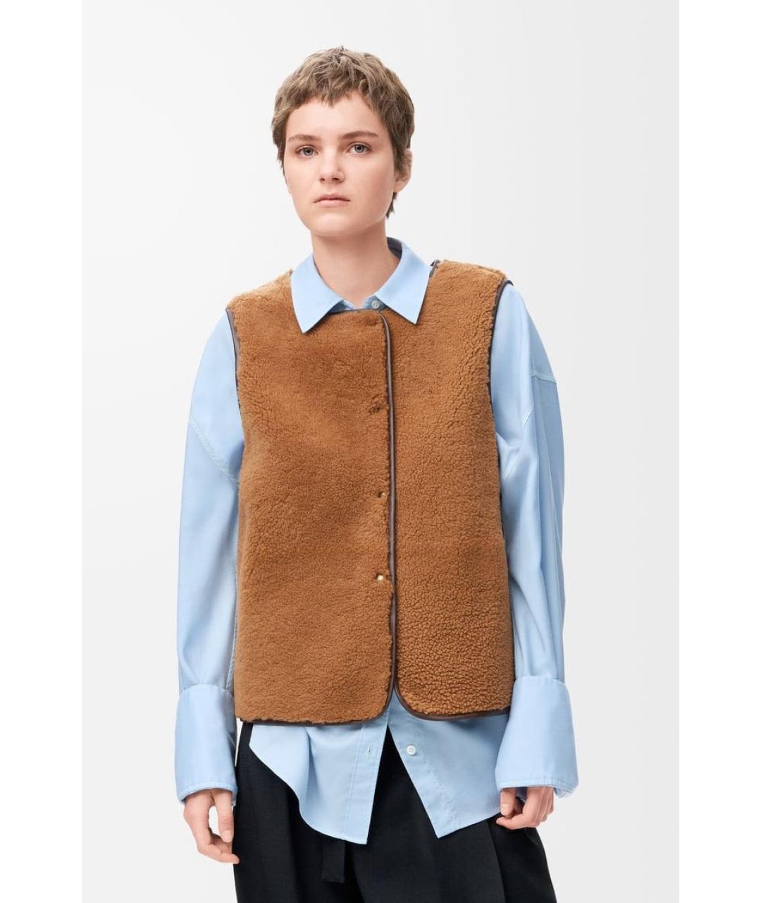 LOEWE Бордовая шерстяная куртка, фото 3