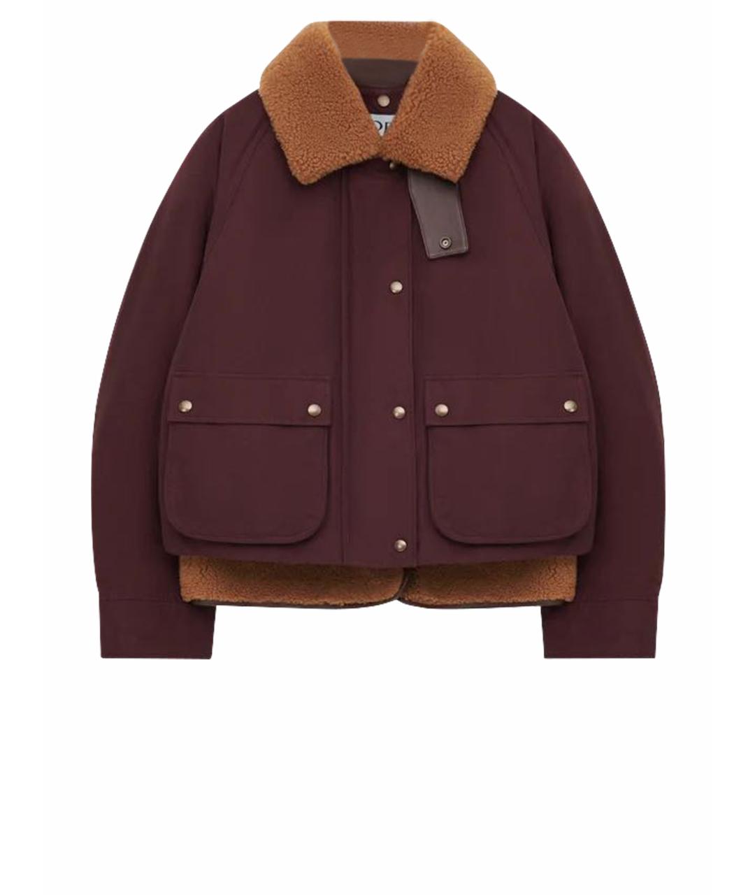 LOEWE Бордовая шерстяная куртка, фото 1