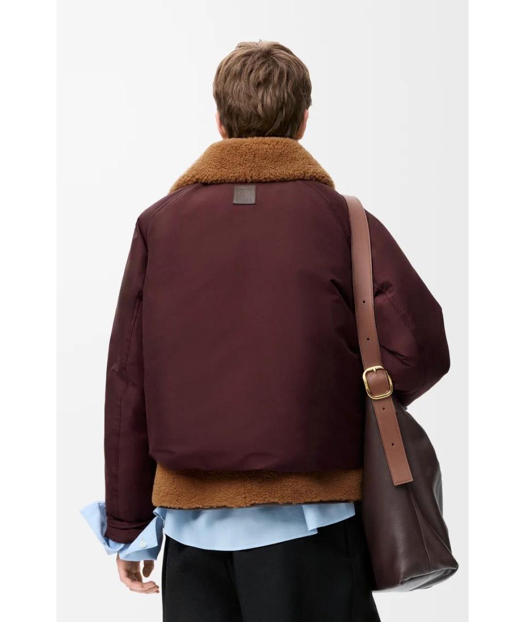 LOEWE Бордовая шерстяная куртка, фото 5