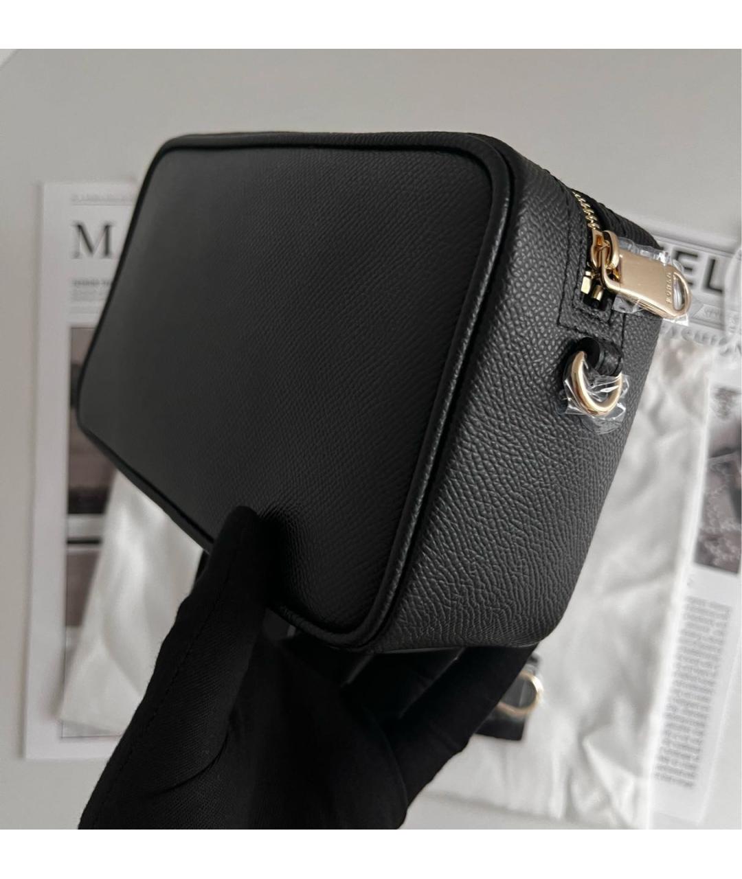 FURLA Черная кожаная сумка через плечо, фото 5