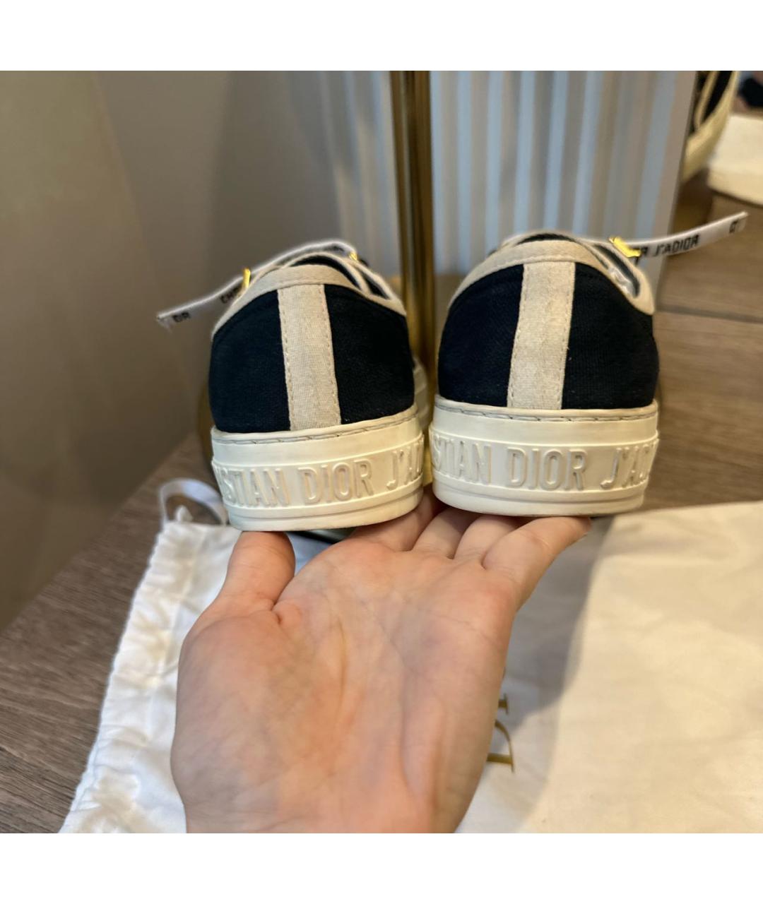 CHRISTIAN DIOR Черные текстильные кеды, фото 8