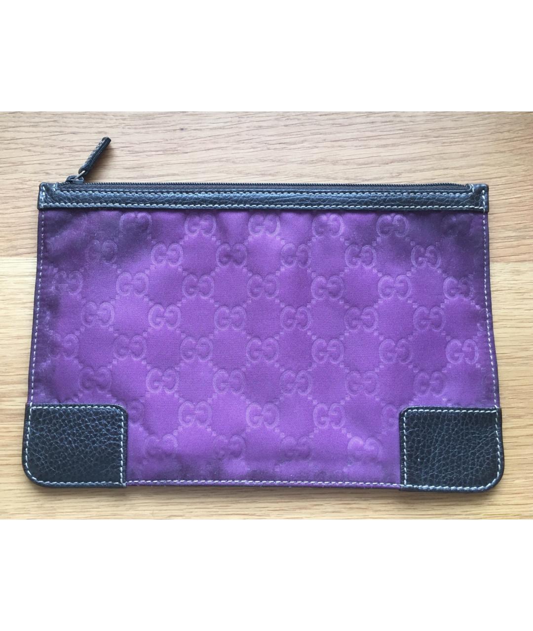GUCCI Фиолетовая тканевая косметичка, фото 2