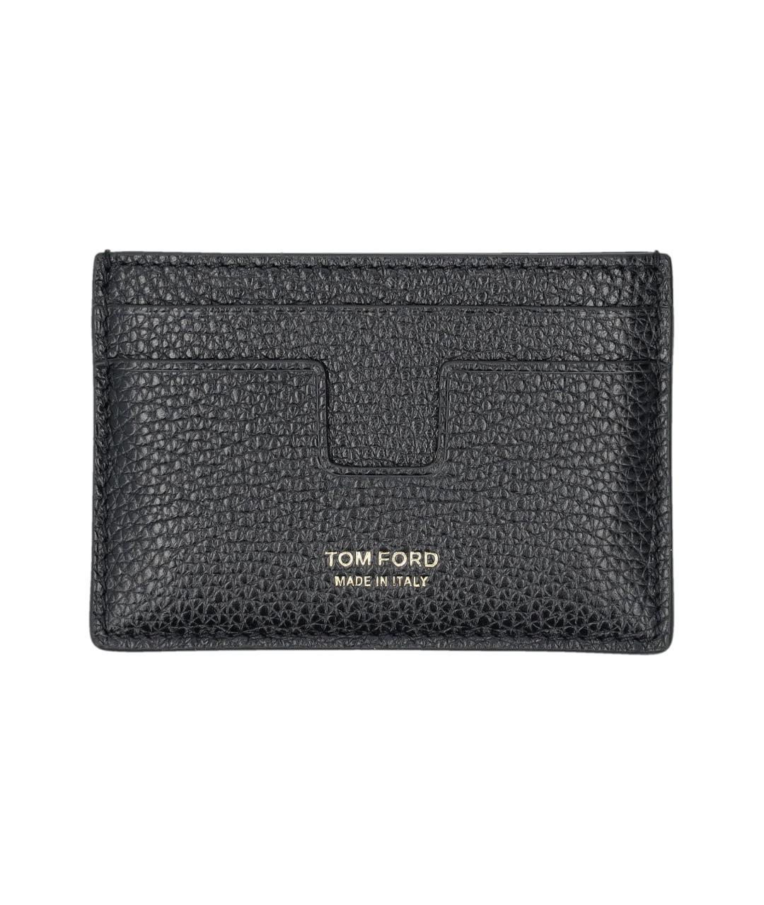 TOM FORD Черный кожаный кардхолдер, фото 1