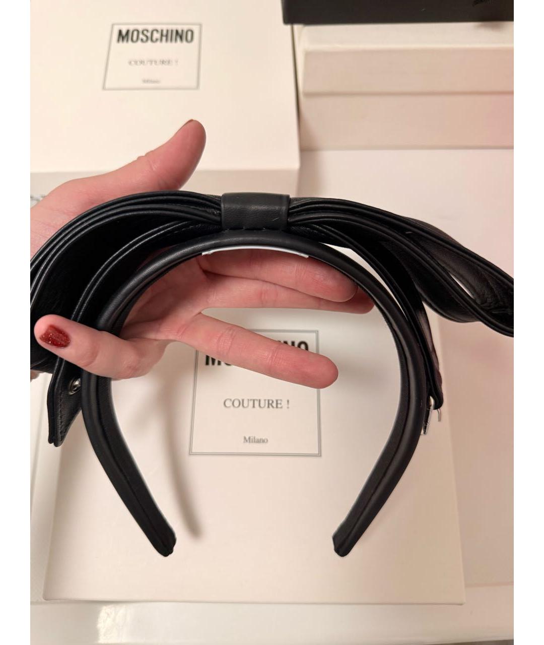 MOSCHINO Черный ободок, фото 5