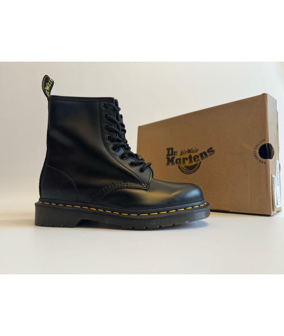 DR. MARTENS Черные кожаные ботинки, фото 6