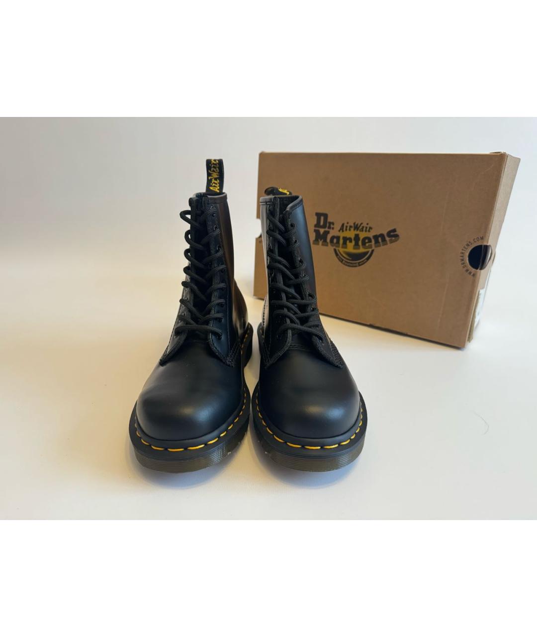 DR. MARTENS Черные кожаные ботинки, фото 2