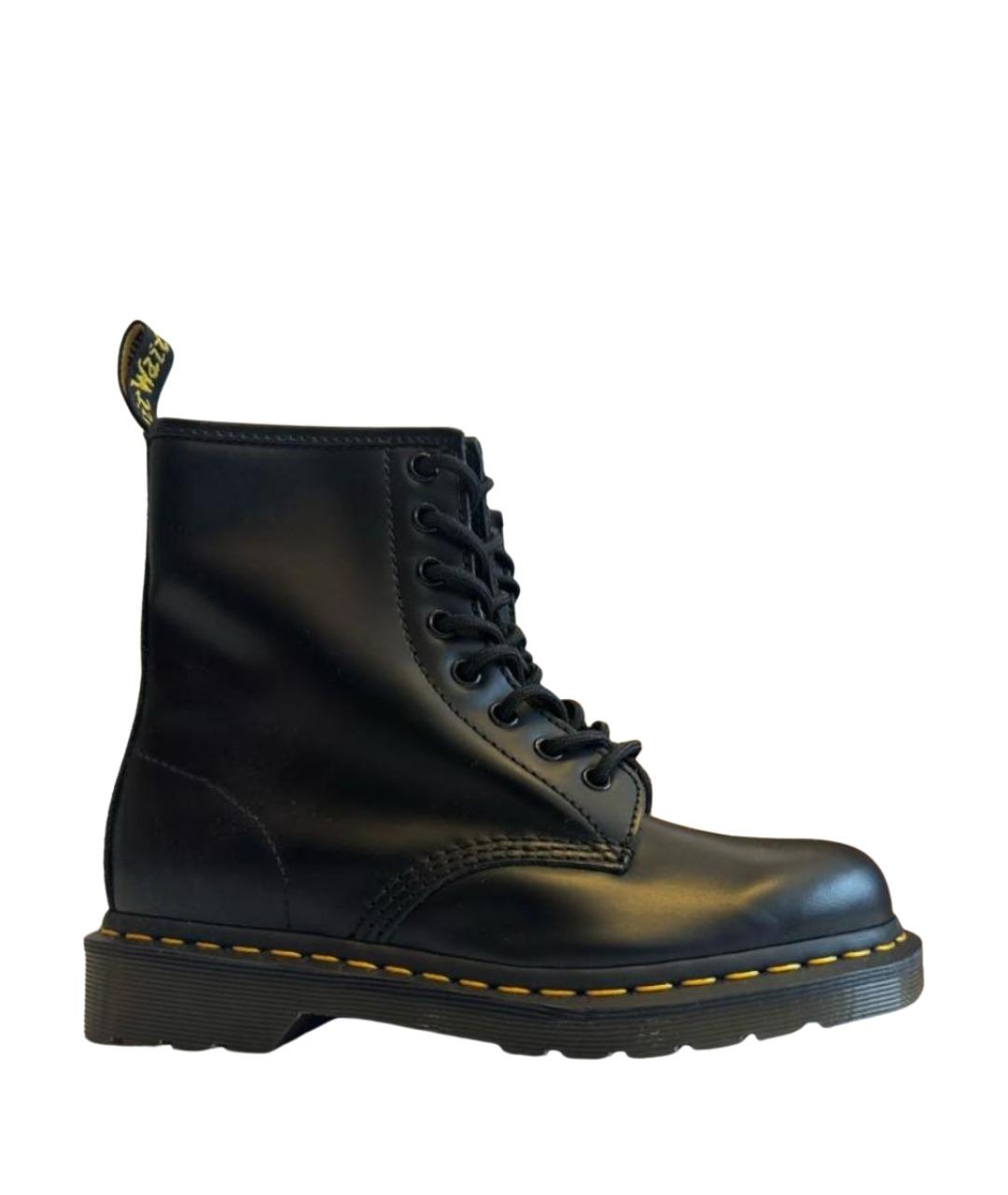 DR. MARTENS Черные кожаные ботинки, фото 1