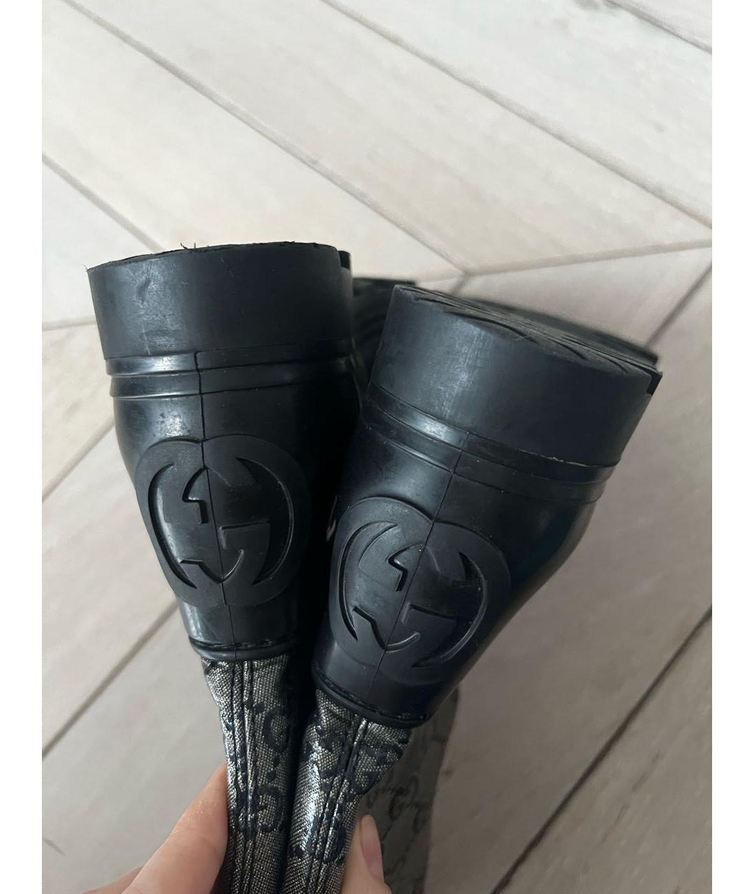 GUCCI Черные резиновые сапоги, фото 6