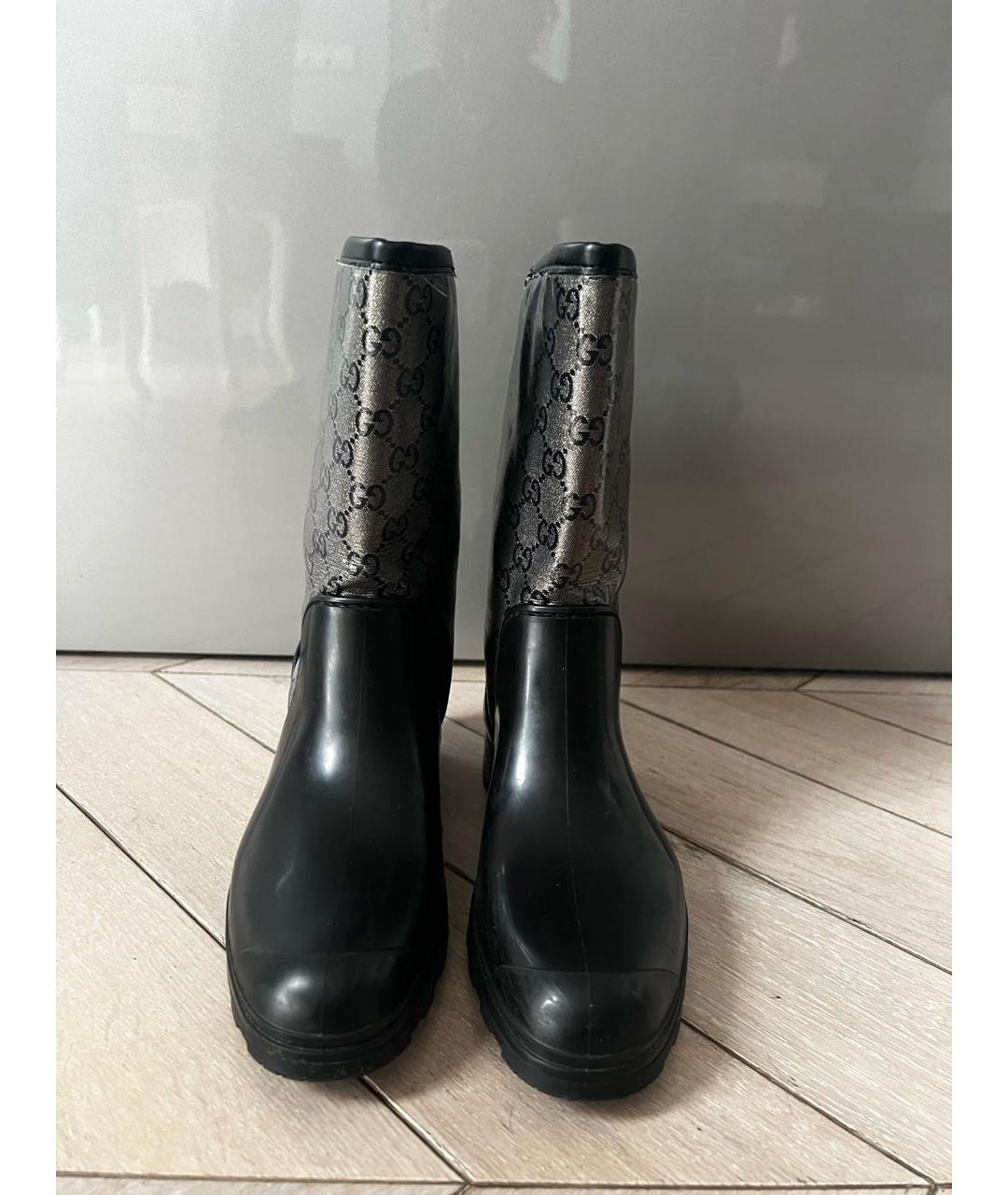 GUCCI Черные резиновые сапоги, фото 2