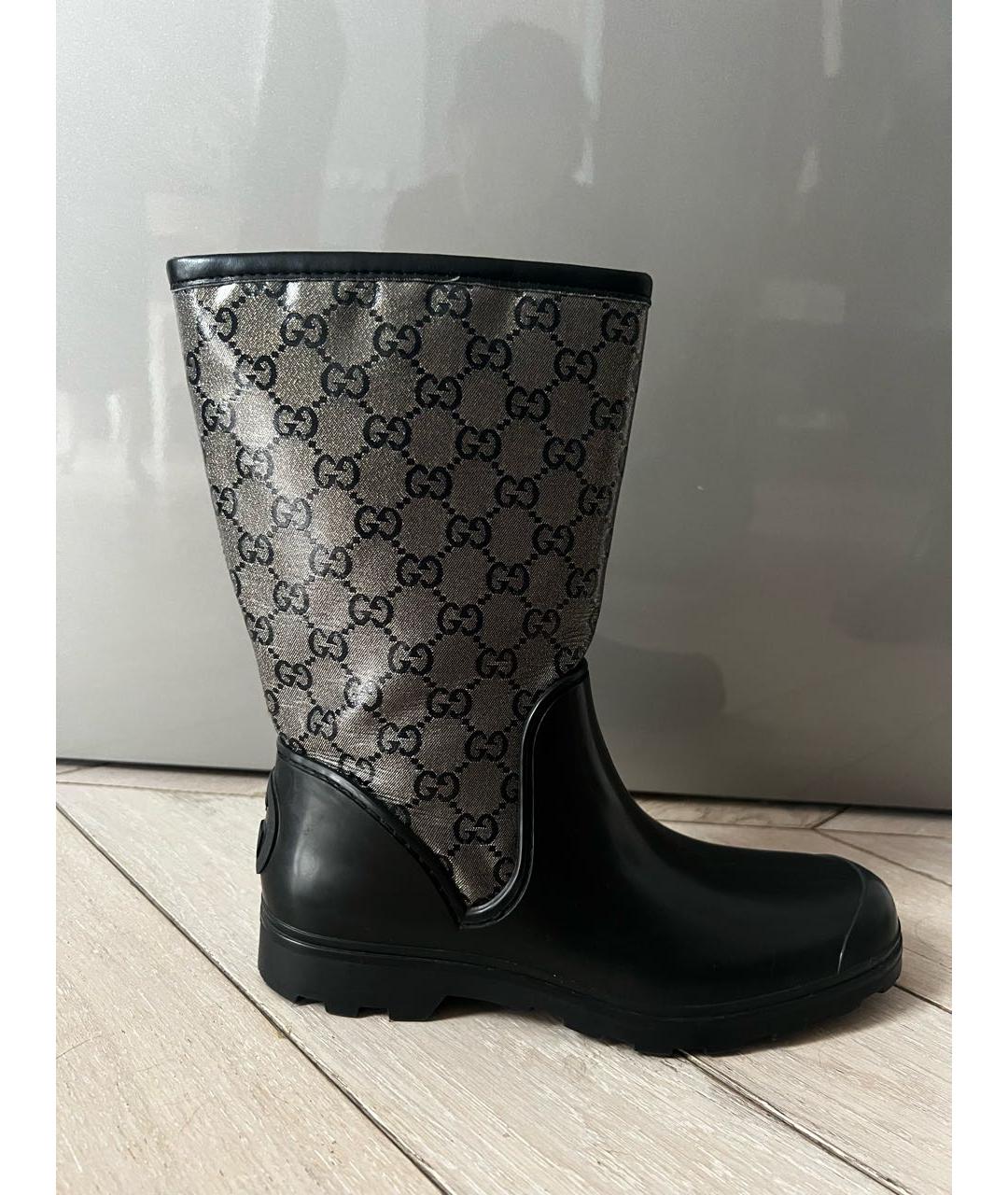 GUCCI Черные резиновые сапоги, фото 9