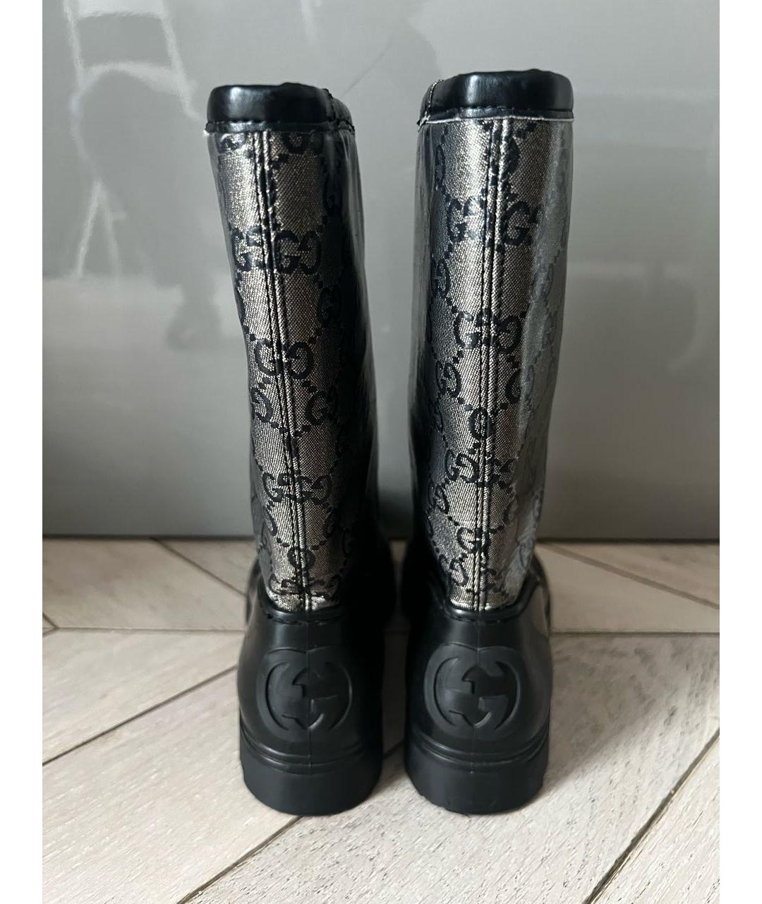 GUCCI Черные резиновые сапоги, фото 4