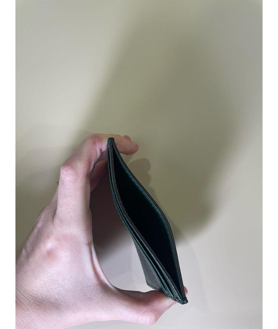 GUCCI Зеленый кожаный кардхолдер, фото 5