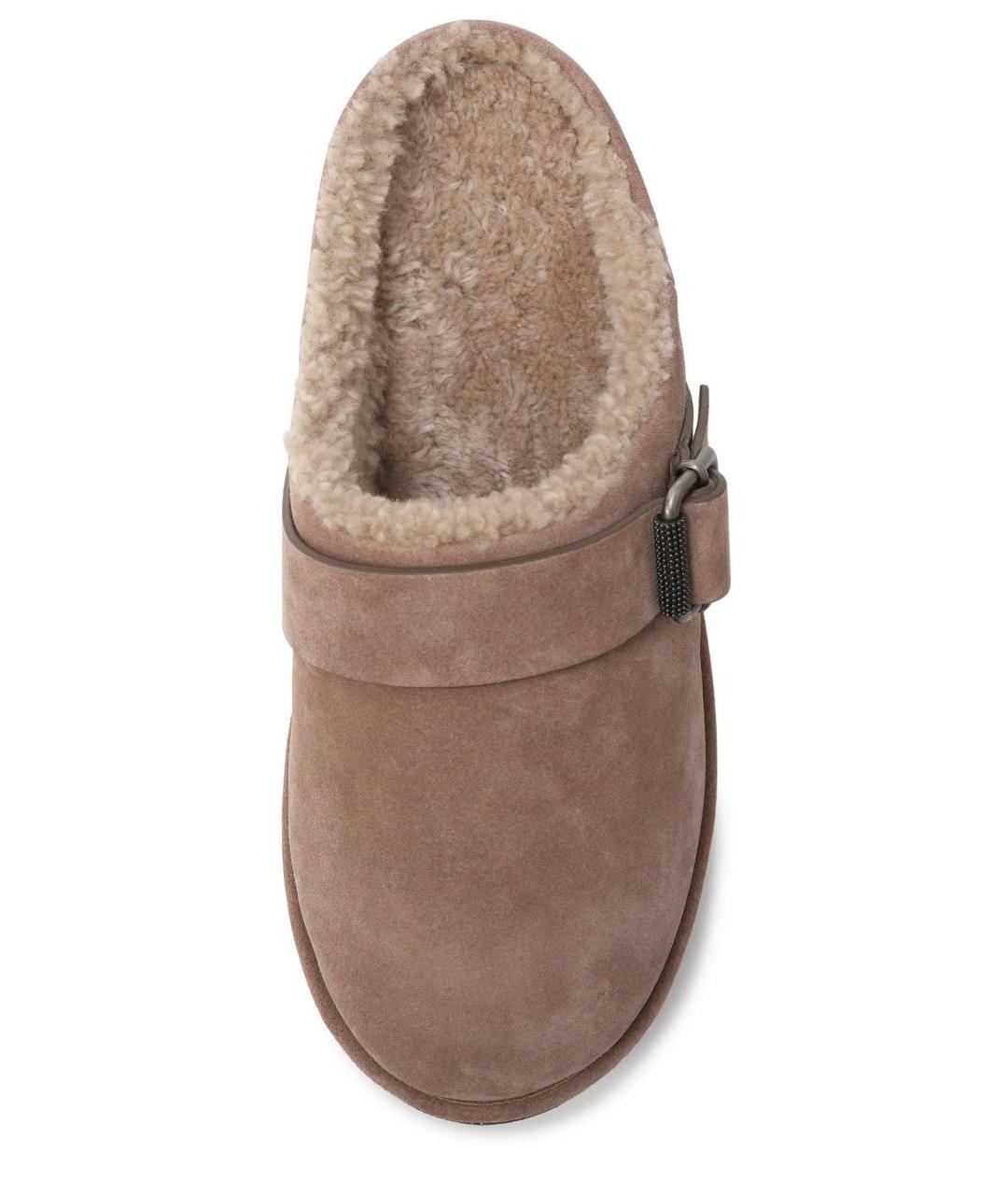 BRUNELLO CUCINELLI Бежевые замшевые сабо, фото 2