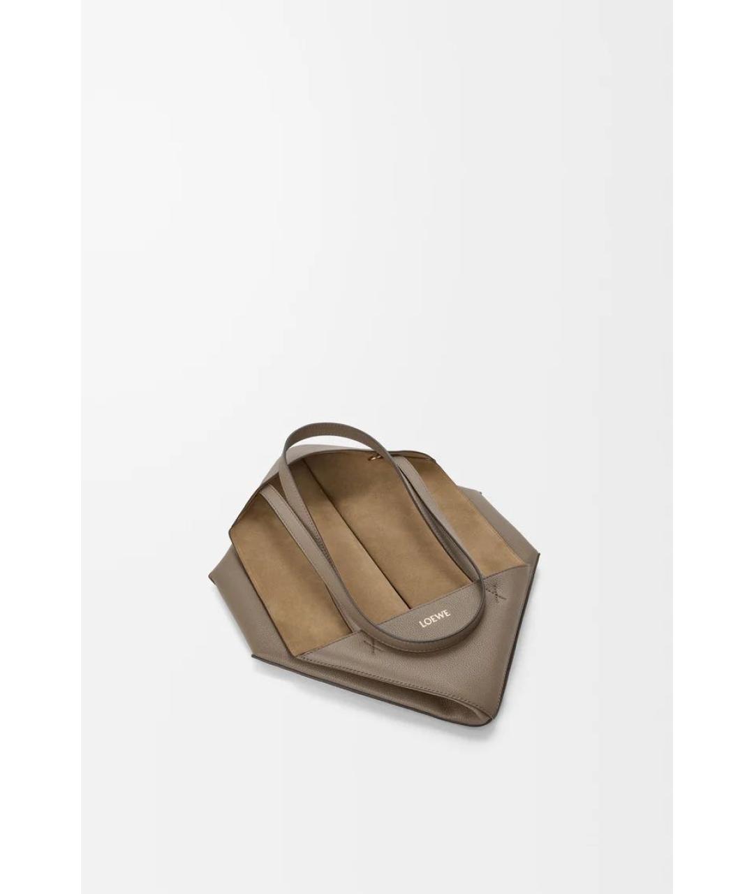 LOEWE Коричневая кожаная сумка тоут, фото 5