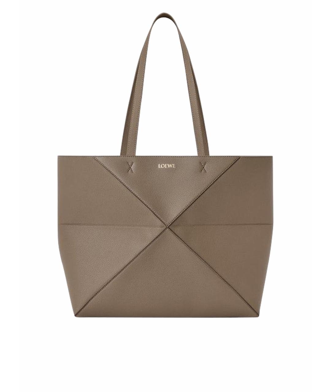 LOEWE Коричневая кожаная сумка тоут, фото 1