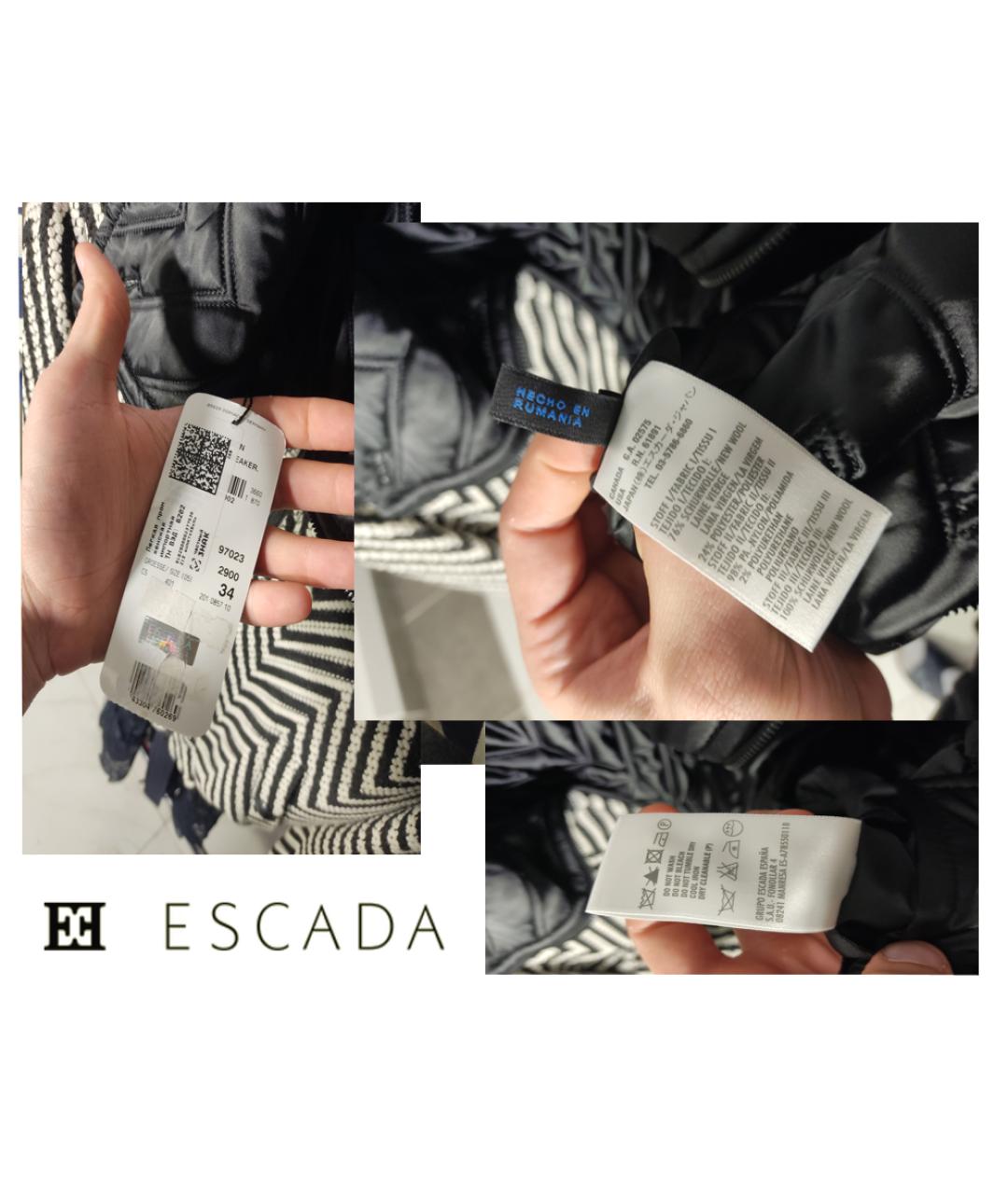 ESCADA Черная шерстяная куртка, фото 7