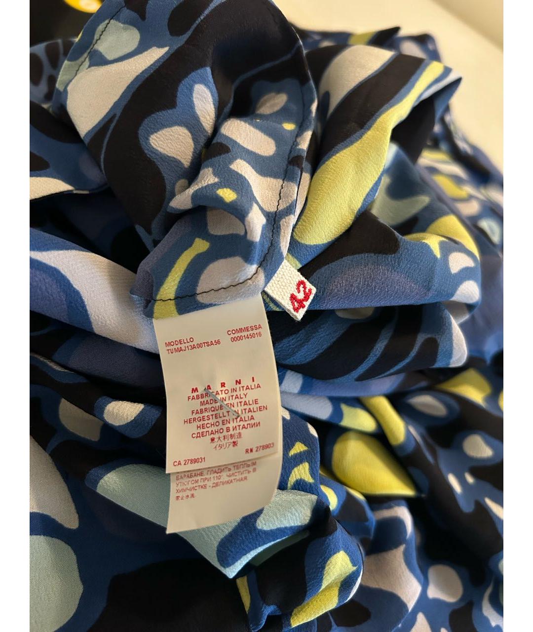 MARNI Синий шелковый комбинезон, фото 5