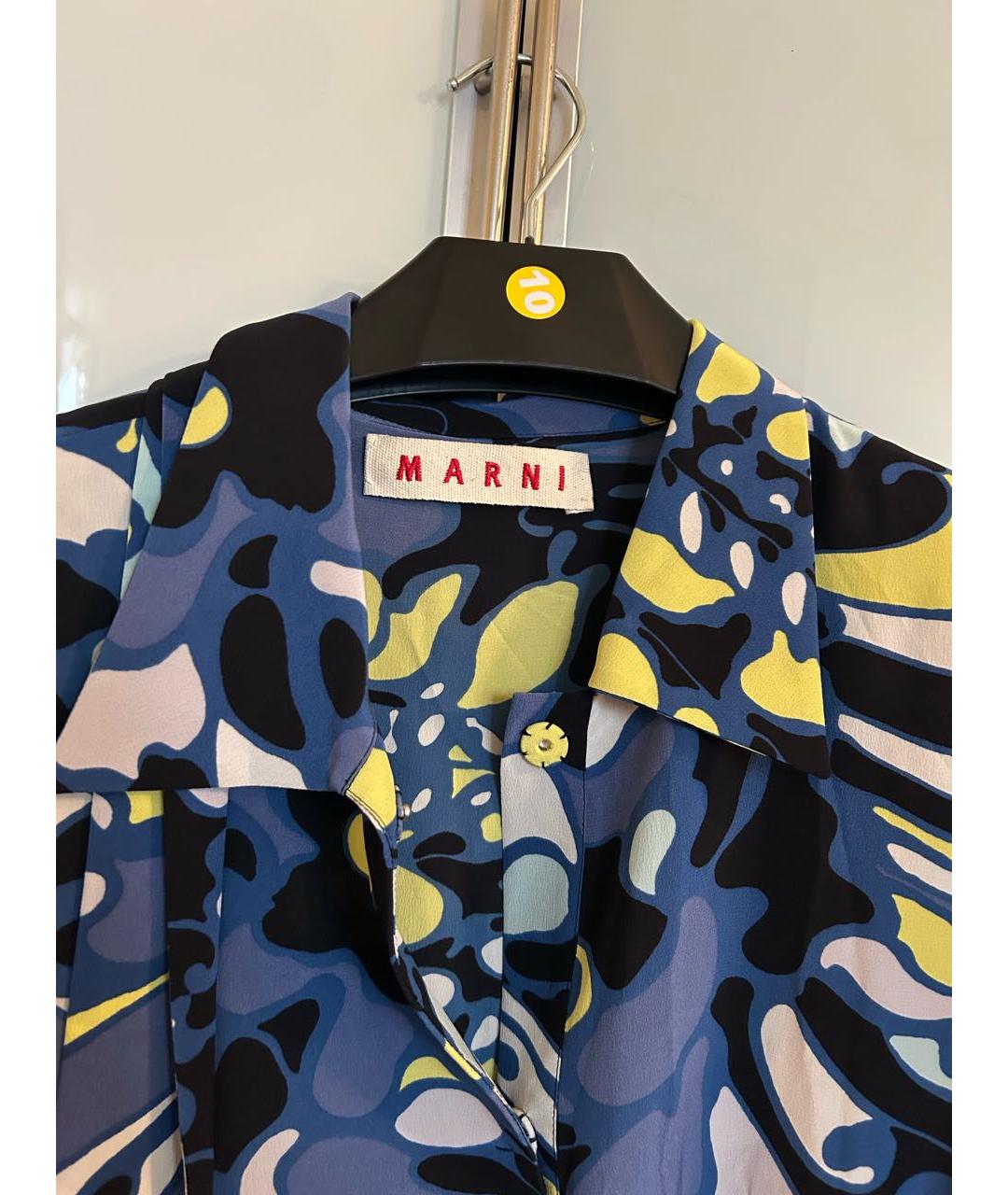 MARNI Синий шелковый комбинезон, фото 3