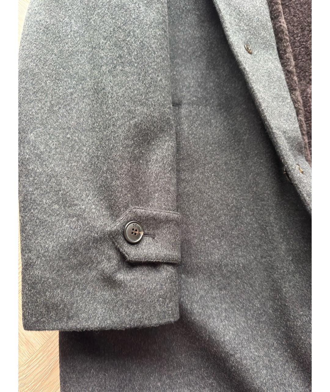 MANZONI 24 Антрацитовое шерстяное пальто, фото 8