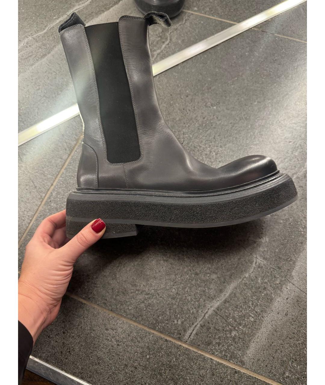 MARSELL Черные кожаные ботинки, фото 4
