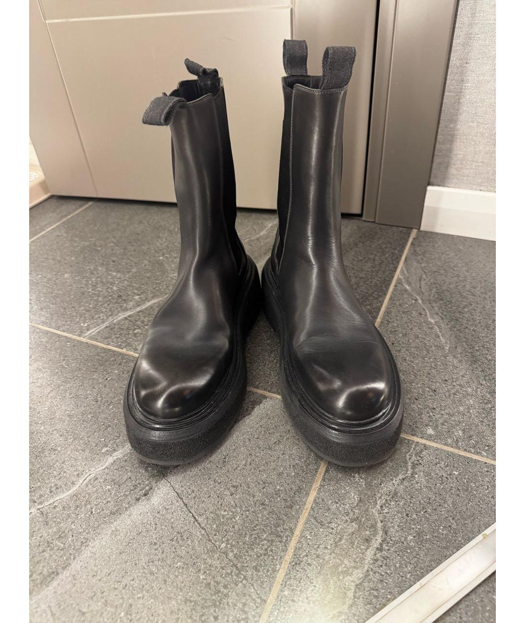 MARSELL Черные кожаные ботинки, фото 2