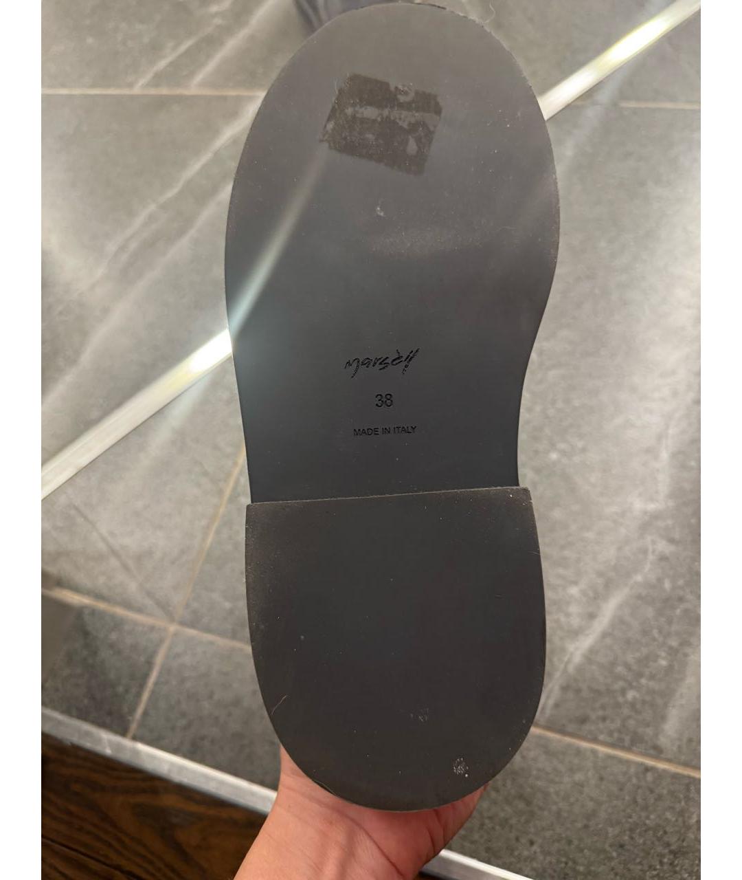 MARSELL Черные кожаные ботинки, фото 6