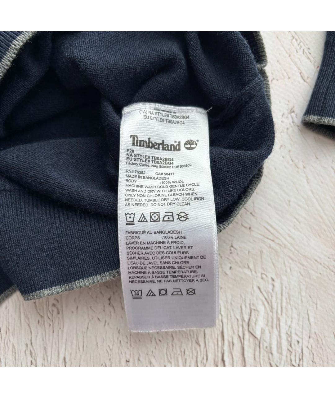 TIMBERLAND Темно-синий шерстяной джемпер / свитер, фото 3