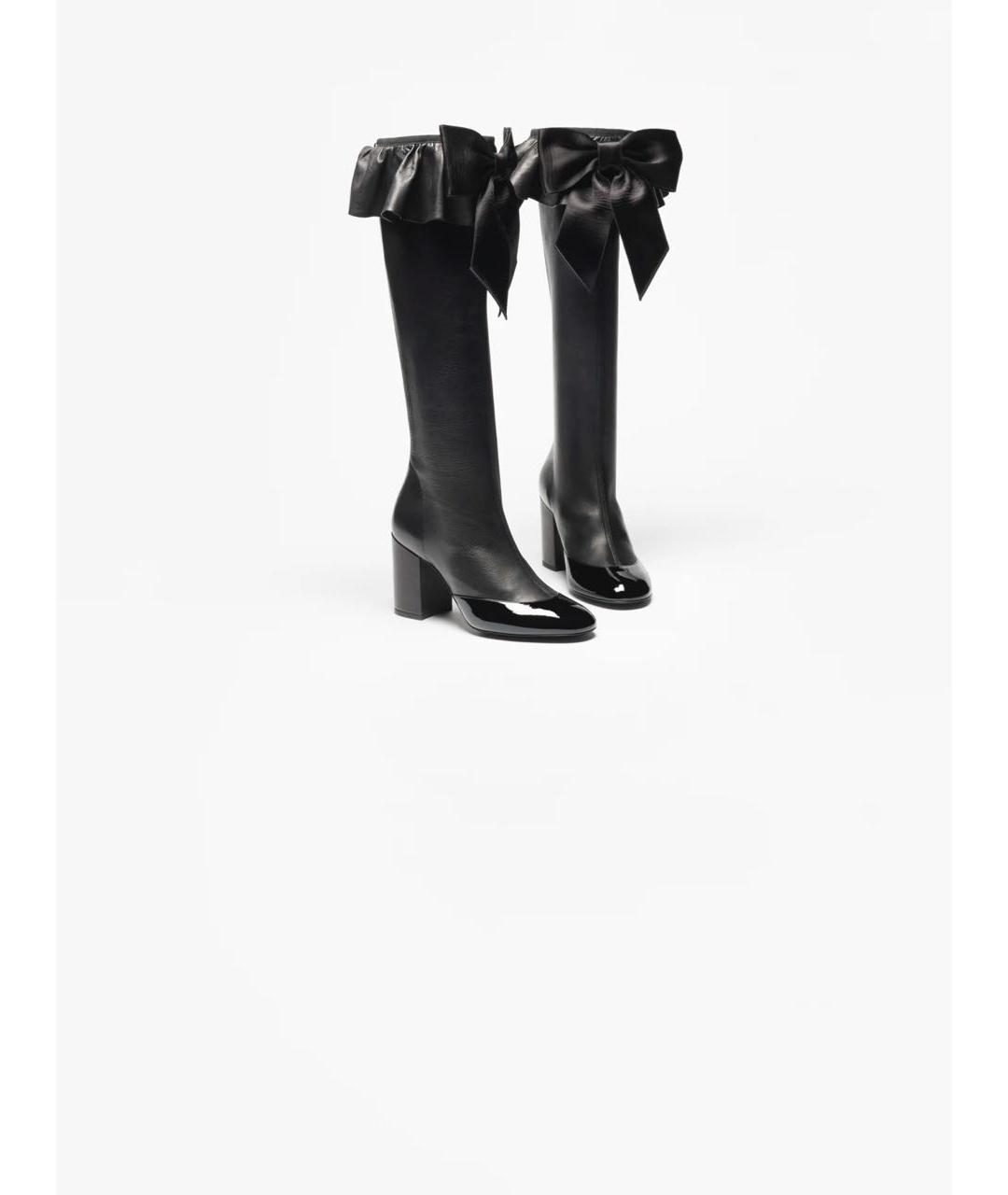 CHANEL Черные кожаные сапоги, фото 2