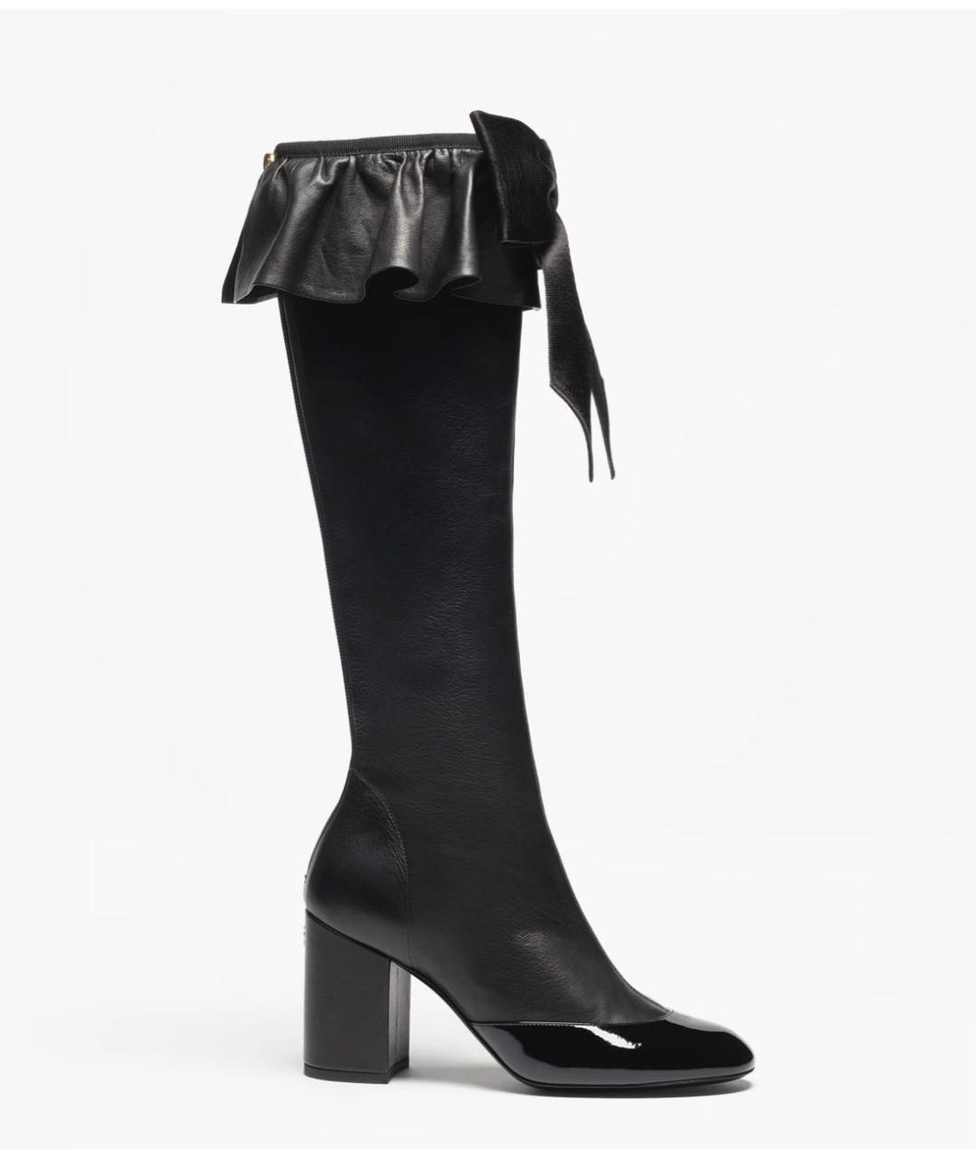 CHANEL Черные кожаные сапоги, фото 5