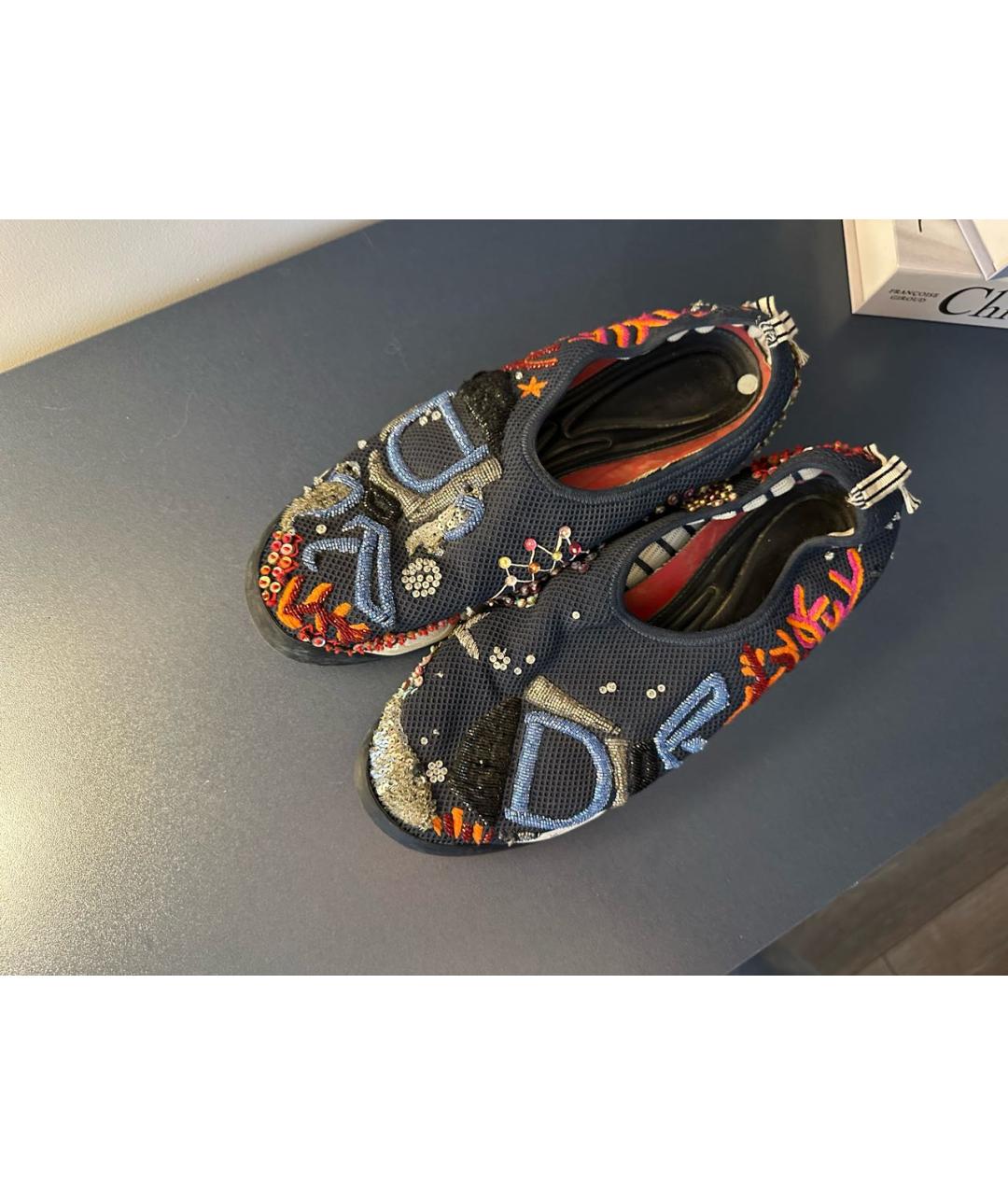 CHRISTIAN DIOR Мульти текстильные кеды, фото 7