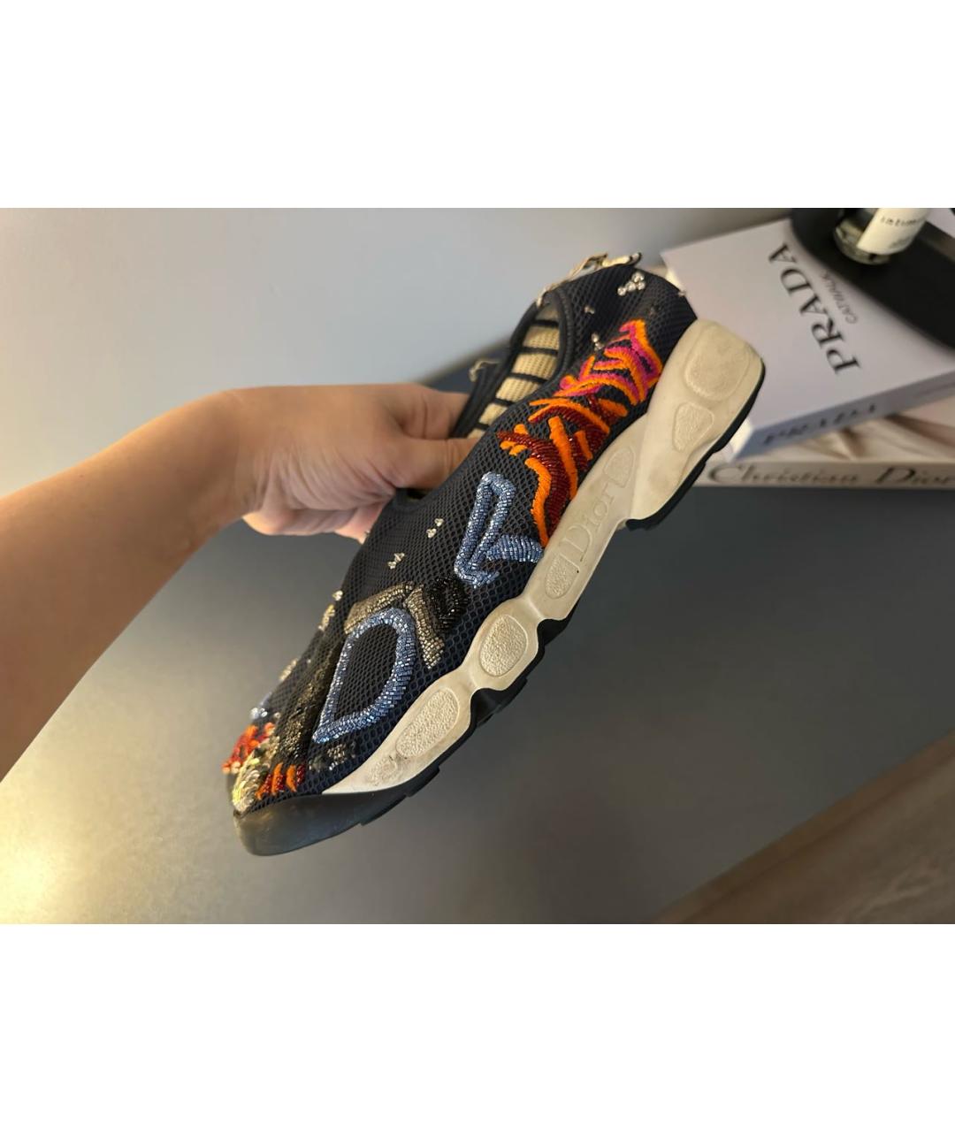 CHRISTIAN DIOR Мульти текстильные кеды, фото 8