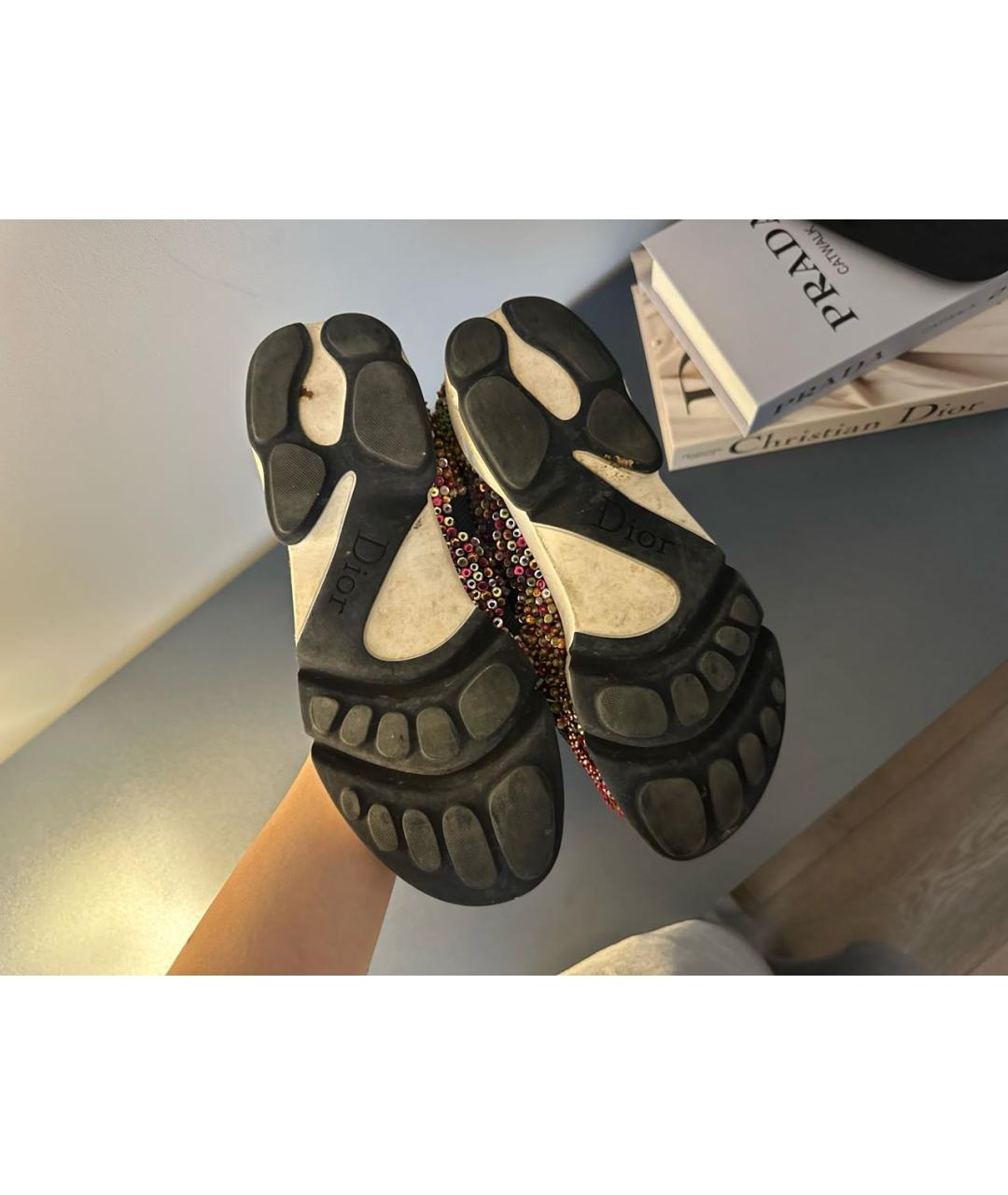 CHRISTIAN DIOR Мульти текстильные кеды, фото 5